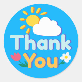 Vielen Dank Runder Aufkleber