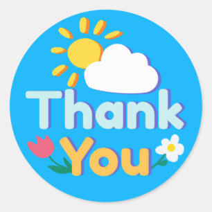 Vielen Dank Runder Aufkleber