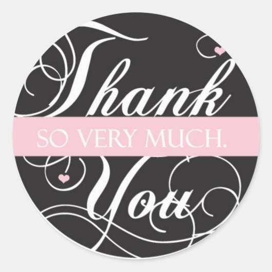 Vielen Dank Runder Aufkleber (Vorderseite)