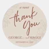 Vielen Dank Runder Aufkleber (Vorderseite)