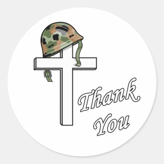 Vielen Dank Runder Aufkleber (Vorderseite)