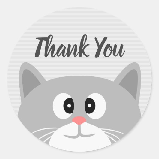 Vielen Dank Runder Aufkleber (Vorderseite)