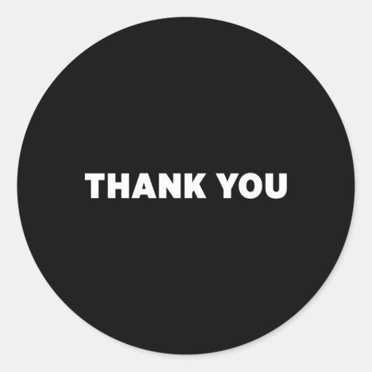 Vielen Dank Runder Aufkleber (Vorderseite)
