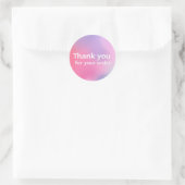 Vielen Dank Runder Aufkleber (Tasche)