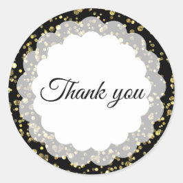 Vielen Dank Runder Aufkleber