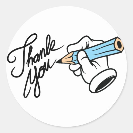 Vielen Dank Runder Aufkleber (Vorderseite)