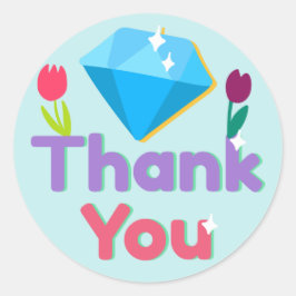 Vielen Dank Runder Aufkleber