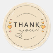 Vielen Dank Runder Aufkleber (Vorderseite)