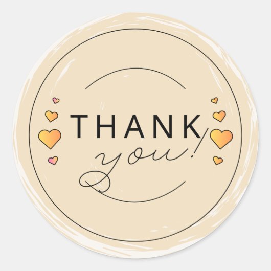 Vielen Dank Runder Aufkleber (Vorderseite)
