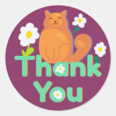 Vielen Dank Runder Aufkleber (Vorderseite)
