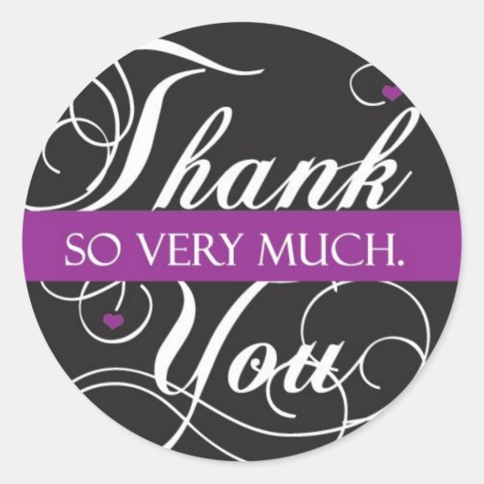Vielen Dank Runder Aufkleber (Vorderseite)