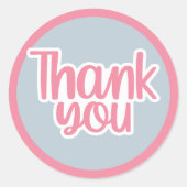 Vielen Dank Runder Aufkleber (Vorderseite)