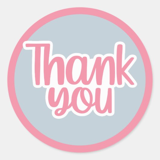Vielen Dank Runder Aufkleber (Vorderseite)