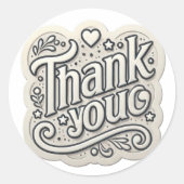 Vielen Dank Runder Aufkleber (Vorderseite)