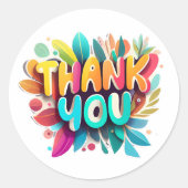 Vielen Dank Runder Aufkleber (Vorderseite)