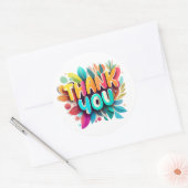 Vielen Dank Runder Aufkleber (Umschlag)