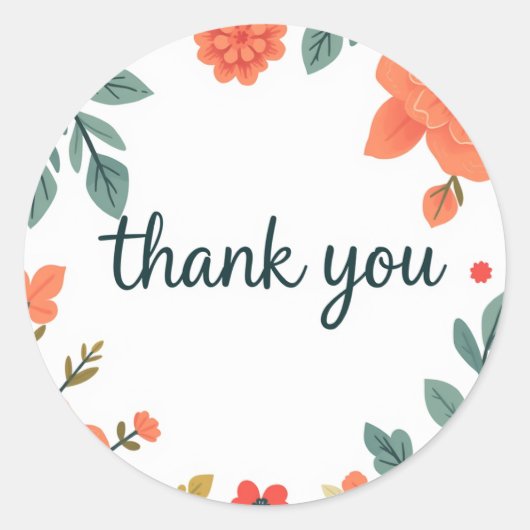 Vielen Dank Runder Aufkleber (Vorderseite)