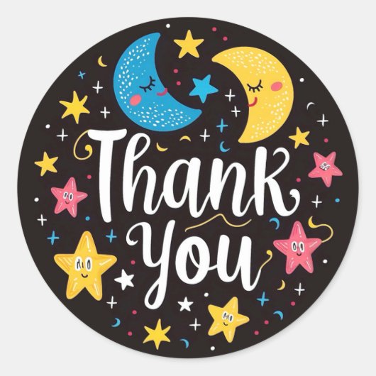 Vielen Dank Runder Aufkleber (Vorderseite)