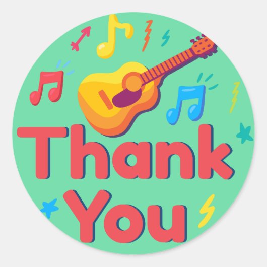 Vielen Dank Runder Aufkleber (Vorderseite)