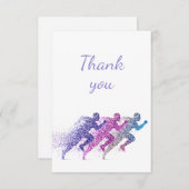 Vielen Dank Runner Running Event Marathon ehrenamt Dankeskarte (Vorne/Hinten)
