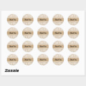 Vielen Dank, Rustic Lace Custom Runder Aufkleber (Blatt)