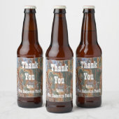 Vielen Dank, Rustic Tree Bark Abstrakte Wertschätz Bierflaschenetikett (Flaschen)