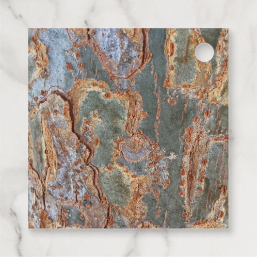 Vielen Dank, Rustic Tree Bark Abstrakte Wertschätz Geschenkanhänger (Rückseite)