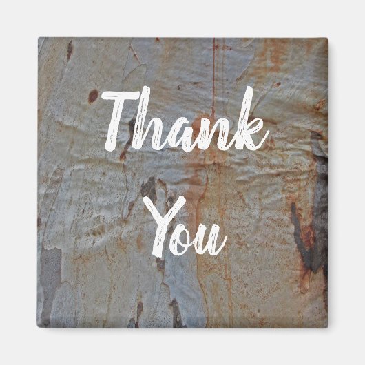 Vielen Dank Rustic Wertschätzung Tree Trunk Foto Magnet (Vorne)