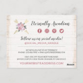 Vielen Dank Rustikal Bohemische Blumenpfeile rot R Postkarte (Rückseite)