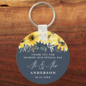 Vielen Dank rustikal Land Sonnenblume eukalyptus c Schlüsselanhänger (Vorderseite)