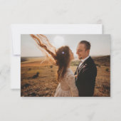 Vielen Dank Rustikale Blütenkuh Skull Boho Fotokar Dankeskarte (Vorderseite)