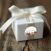 Vielen Dank! Rustikale Hochzeit Runder Aufkleber