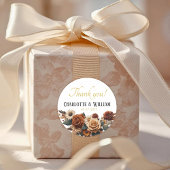 Vielen Dank! Rustikale Hochzeit Runder Aufkleber