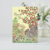 Vielen Dank! Rustikales Eichhörnchen Naturwald Gel Dankeskarte (Stehend Vorderseite)