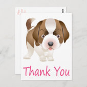 Vielen Dank Saint Bernard Welppy Dop Card Postkarte (Vorne/Hinten)