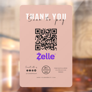 Vielen Dank Scan zu zahlen QR-Code-Zelle Logos Pin Fensteraufkleber