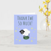 Vielen Dank! - Schafspuppe Danke Karte (Gelbe Blume)