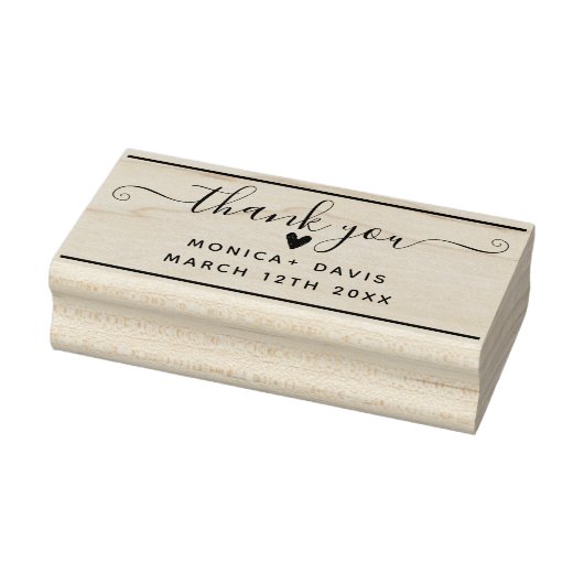 Vielen Dank schick einfache Hochzeitskautschuk-Bri Gummistempel (Stempel)