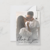 Vielen Dank, schicke Handschrift, Hochzeitskino Fo Mitteilungskarte (Vorderseite)