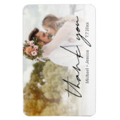 Vielen Dank schicke handwriting Hochzeitstag Foto Magnet (Vertikal)
