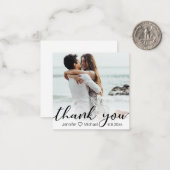 Vielen Dank schicke kalligraphische Hochzeit Foto Mitteilungskarte (Vorderseite/Rückseite Beispiel)