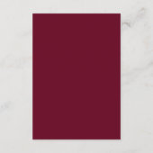 Vielen Dank, schlicht minimalistisch burgundy Begleitkarte (Rückseite)
