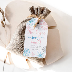 Vielen Dank Schnee viel Geschlecht offenbaren dank Geschenkanhänger