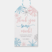 Vielen Dank Schnee viel Geschlecht offenbaren dank Geschenkanhänger (Vorderseite)