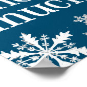 Vielen Dank Schnee viel Schneeflocken Party-Zeiche Poster (Ecke)