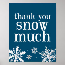 Vielen Dank Schnee viel Schneeflocken Party-Zeiche Poster