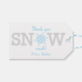 Vielen Dank Schnee viel Winter ONEderland Blue Sil Geschenkanhänger (Vorderseite (Horizontal))