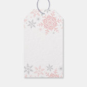 Vielen Dank Schnee viel Winter ONEderland Pink Sil Geschenkanhänger (Rückseite)