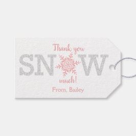 Vielen Dank Schnee viel Winter ONEderland Pink Sil Geschenkanhänger