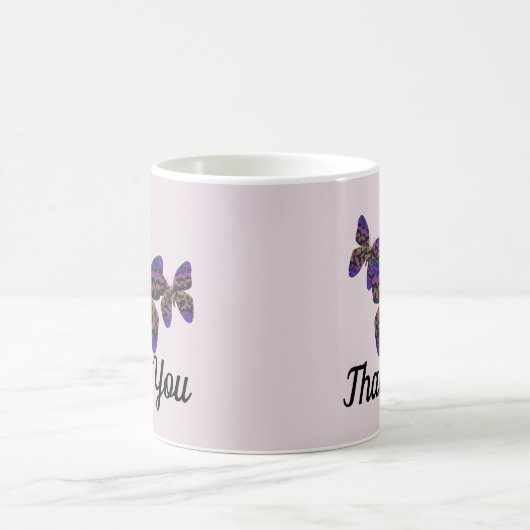 Vielen Dank Schöne Schmetterlinge Vivid Wertschätz Kaffeetasse (Mittel)
